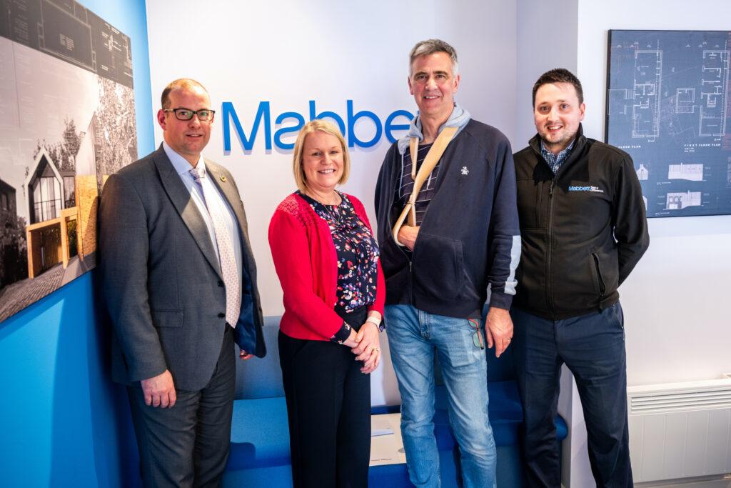 (l-r) Derek McNab, MD of Mabbett; Paula Nicol, Deputy Chief Executive, Inverness Chamber of Commerce; Colin Marr, Chief Executive of the Inverness Chamber of Commerce; James Forbes, Director at Mabbett