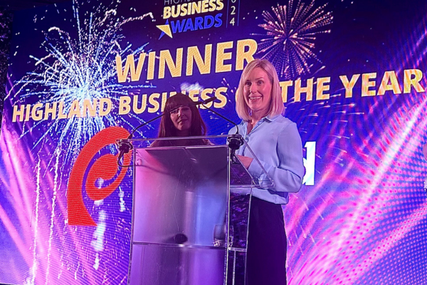 Highland Business Awards winner of the Highland Business of the Year, Pentland Ferries, represented by its Managing Director, Helen Inkster