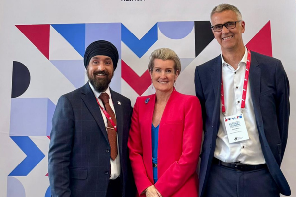 Charandeep Singh BEM, Deputy Chief Executive, Scottish Chambers of Commerce; Shevaun Haviland CBE, Director General of the British Chambers of Commerce; and Inverness Chamber of Commerce, Chief Executive, Colin Marr