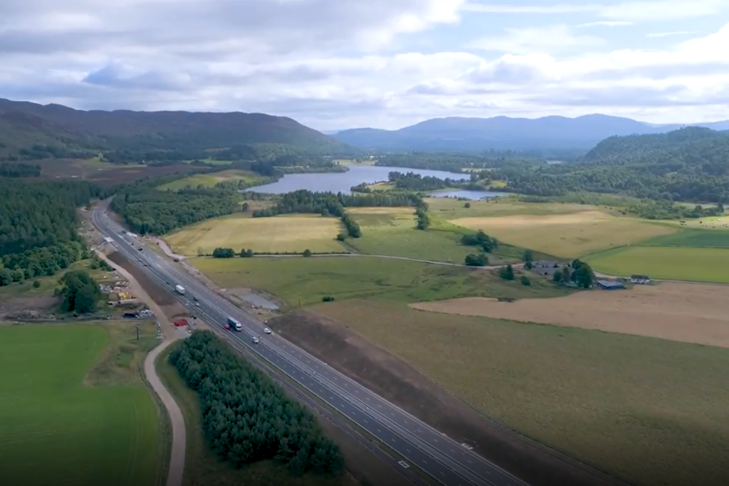 Aerial view of the A9