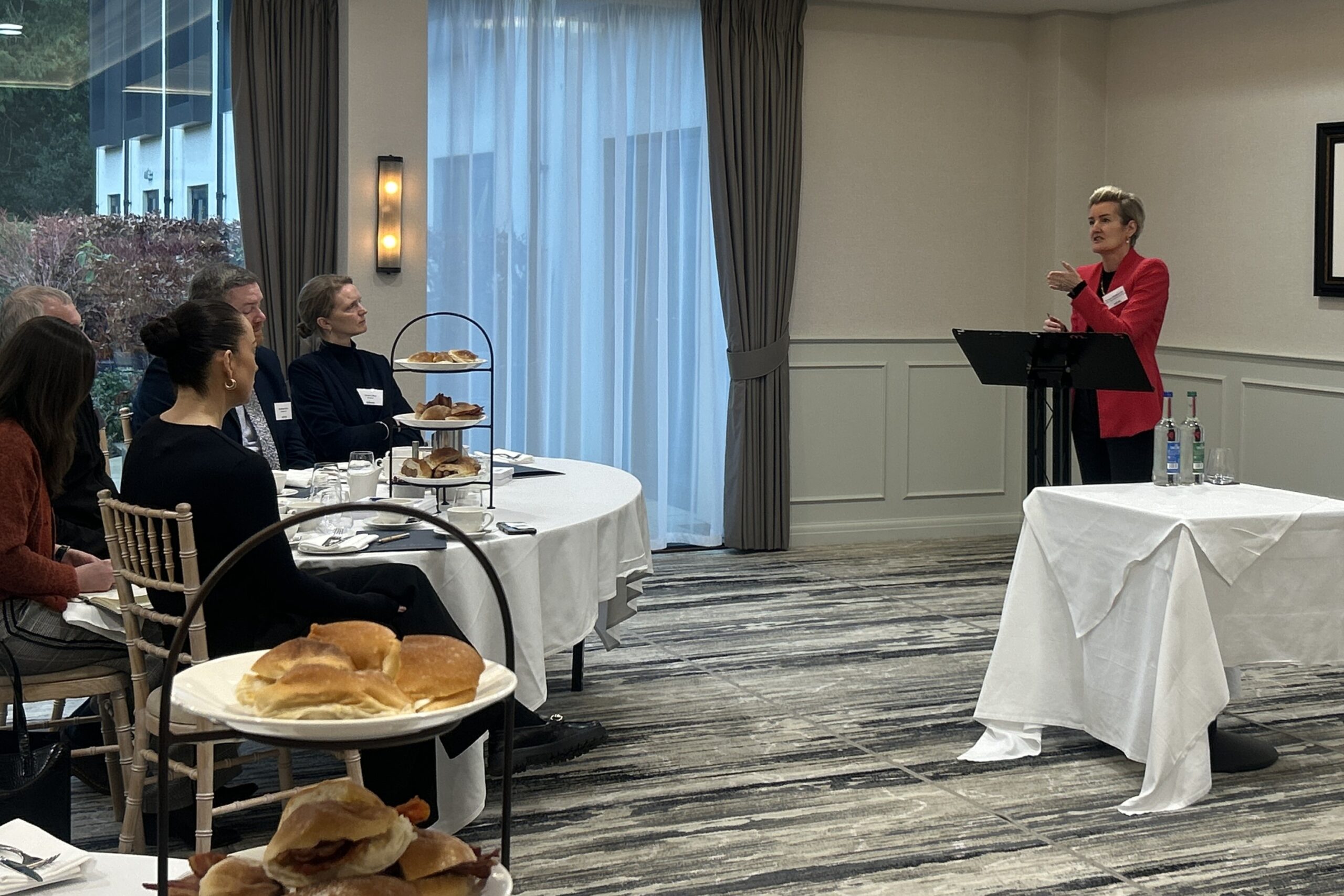 Shevaun Hailand, BCC, presenting at ICC Business Breakfast