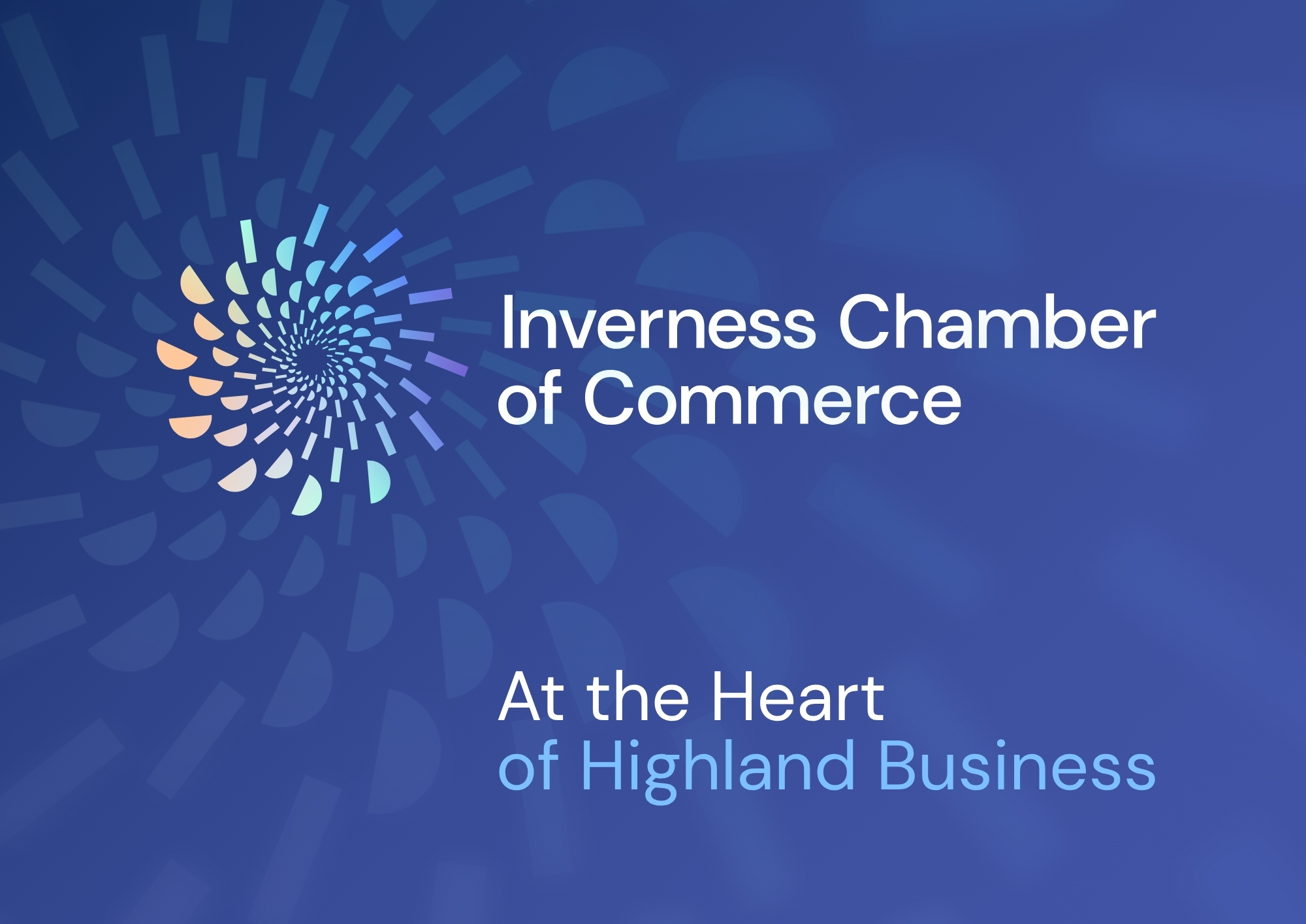 Inverness Chamber of Commerce new brand logo and strapline - At the Heart of Highland Business