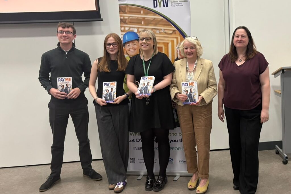 Highland payroll specialist Hayley Paterson launched her new financial literacy book, Pay Me, at Inverness Royal Academy