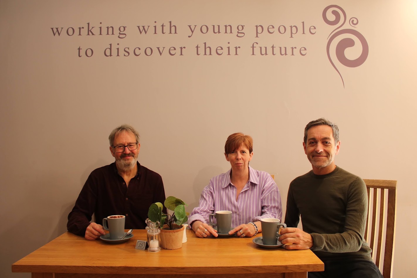 Andrew Nixseaman, chair of Calman Enterprises, Maggie Fraser, chief exec of Calman, and James Dunbar, chief exec of New Start Highland